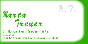 marta treuer business card